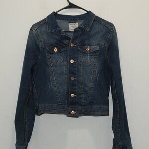 Love Tree‎ Denim Women's Crop Denim Jacket Size Large